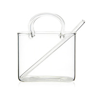 Verre à cocktail en forme de sac à main, style INS populaire, avec paille, pour boissons chaudes et froides, idéal pour mariages, bars, cafés et fêtes