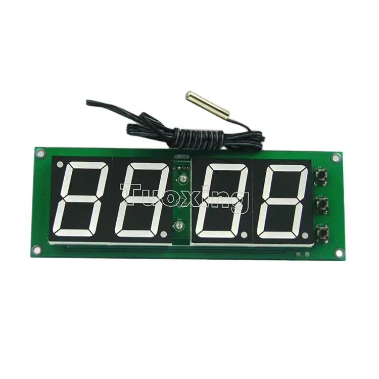 4 digit 1.5 inch kleine LED klok circuit module met temperatuur display