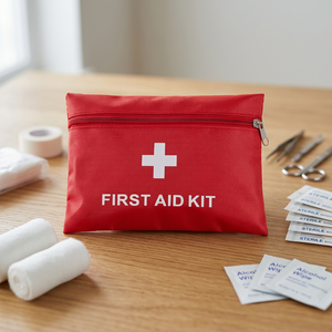 Kotak P3K Portabel Tahan Air Oxford Ukuran 20*14 cm, Tas Kecil untuk Perjalanan, Tempat Penyimpanan Obat dan Pil - Product Image 4