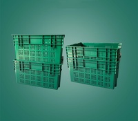Paniers en plastique empilables durables en maille de PP recyclable pour fruits/légumes, caisses en gros pour supermarchés et commerces de détail