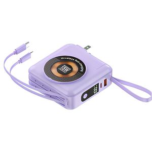 Universal UK 15000mAh High-Capacity 5-in-1 Magnetic Wall <b>Charger</b> Power Bank Adapter with Plug 22.5W <b>Fast</b> Charging 15W Wireless - Product Image 4