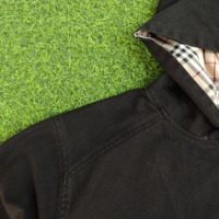 Sweat à capuche zippé réversible personnalisé pour homme, doublure à carreaux, coton épais, style vintage, veste de travail à capuche zippée