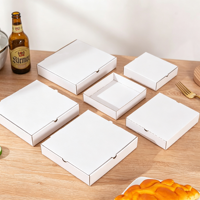 Boîte à pizza jetable, taille personnalisée, logo personnalisé, écologique, papier alimentaire, pelliculage mat, revêtement UV pour restaurants