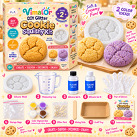 Nouveau Kit de Bricolage Artistique pour Enfants : Jouet Créatif et Sûr, Pâte Cristalline Douce à Presser, Thème Desserts et Biscuits, avec Kit de Vapeur