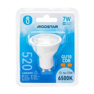 Lampadina LED GU10 COB 7W, luce bianca, facile installazione, durevole; ideale per illuminazione ambientale e d'accento in case e... - Product Image 3