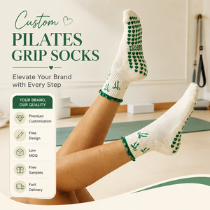 OEM Custom Design Grip Yoga Socks High Quality Cotton Anti Slip Yoga Socks Silicone Grip Sock For Pilates Gym Fitness Wholesale - Product Image 1