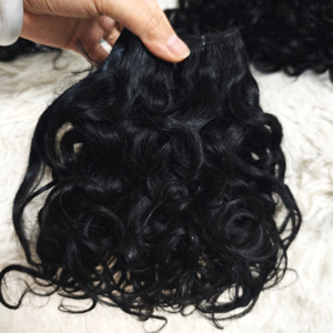 Letsfly Promotion 10&12inch Human Hair Weave 100% Human Hair Water Wave 50pcs 1kg Wholesale Factory High Quality Hair Bundles - Product Image 1