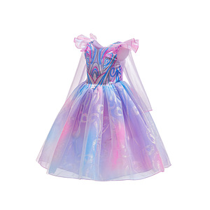 Vestido de Princesa Glinda Morado de Manga Larga para Niñas, Disfraz de Carnaval, Halloween, Cumpleaños, Navidad, <span class=keywords><strong>Bruja</strong></span>, Disfraces de TV y Películas - Product Image 3