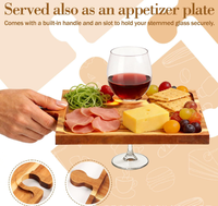 Planche à découper en forme de puzzle pour fromage, pain et charcuterie avec boîte de rangement, planche à découper irrégulière pour steak, pizza et pâtes