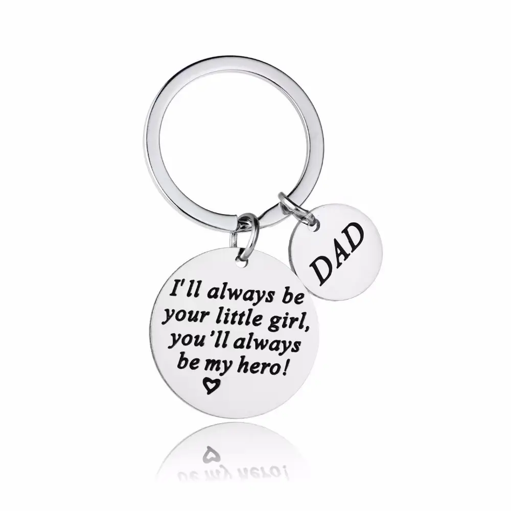 चाबी का गुच्छा के लिए प्रस्तुत पिताजी, उपहार के लिए पिताजी, पिता दिवस उपहार मैं हमेशा अपनी छोटी लड़की चाबी का गुच्छा