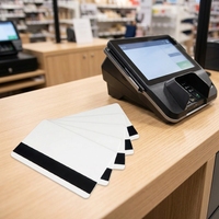 Tarjeta de PVC imprimible con chip IC de contacto SLE4442/4428, tarjeta RFID en blanco con banda magnética, tarjeta inteligente para pagos comerciales, ¡Gran Venta!