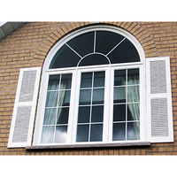 Ventana Abatible Horizontal de Estilo Europeo Vintage con Doble Vidrio Templado Low-E y Aislamiento Térmico, Marco de Acero
