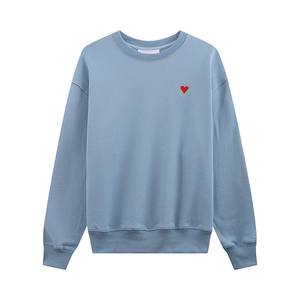 Felpe in cotone goffrato all'ingrosso con motivo a cuore e stampa digitale ricamata, popolari a Parigi - Product Image 6