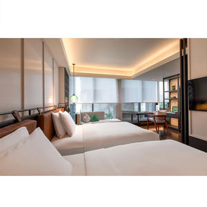 Camas de Hotel Modernas de Madera, Juego Completo, Diseñadas para Habitaciones Estándar de Hotel, Motel, Casa de Huéspedes, Albergue <span class=keywords><strong>Juvenil</strong></span>, Apartamento, Portátiles - Product Image 5