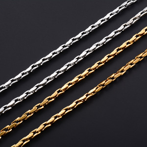Collier en acier inoxydable chic de 4,2 mm, chaîne à maillons épais pour hommes et femmes, style hip-hop, rock, punk, choker pour garçon, bijoux en métal couleur or - Product Image 2