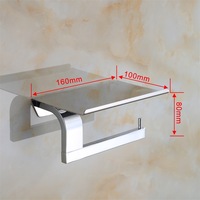 Tempat Tisu Kertas Persegi Panjang dari Baja Anti Karat dengan Rak Penyimpanan untuk Tisu Toilet