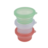 Conteneurs de stockage pliables en silicone de qualité alimentaire LFGB sans BPA de qualité supérieure Couvercles étanches résistants au micro-ondes réutilisables pour les aliments