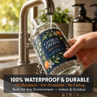 Etiqueta Adhesiva Personalizada Ecológica con Código de Barras, Rollo de Etiquetas BOPP Resistentes al Agua para Productos Químicos y Cosméticos de Uso Diario