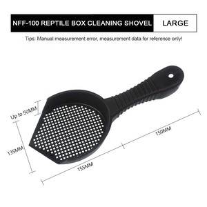 ที่ตักอุจจาระสัตว์เลี้ยงขนาดเล็ก NOMOY PET สีดำ ทำจากพลาสติก สำหรับทำความสะอาดกล่องสัตว์เลื้อยคลาน รุ่น NFF-100 - Product Image 5