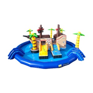 Piscine gonflable et parc aquatique mobiles géants commerciaux de Pirateship de <span class=keywords><strong>Waterworld</strong></span> avec le matériel de PVC de 0.55mm et la capacité> 1000KGS - Product Image 1