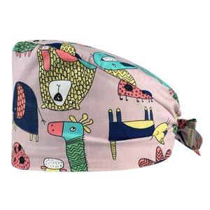 หมวกสครับแบบยืดหยุ่น หมวกทำงานร้านเสริมสวย ร้านขายสัตว์เลี้ยง หมวกสครับคริสต์มาส ปีใหม่ หมวกยูนิฟอร์ม ผ้าฝ้าย พิมพ์ลายการ์ตูน ดูดซับเหงื่อ - Product Image 5