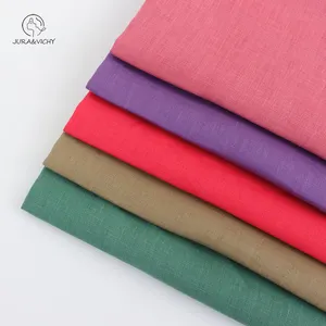 Tersedia french100 kain linen untuk pakaian linen kerut linen setelan kain organik dicuci 100% murni kain linen