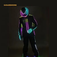 Costumes LED Lumineux pour Robot Dansant, Tenue de Scène Scintillante, Accessoires de Spectacle du Nouvel An, Nouveautés de Fête, Ensemble Emballé
