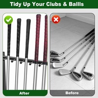 Support de rangement pour clubs de golf et 9 balles, présentoir pour putters en bois et en fer, pour simulateur et garage