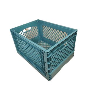QS custom size plastic crate Stacking & Nesting Plastic Moving Box Attached Lid tote box Storage Container Turnover Crate with l