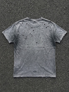 Camiseta Oversize de Algodón para Hombre, Estilo Boxy, Gris, Efecto Vintage Lavado al Ácido, Camiseta Desgastada Personalizada - Product Image 2