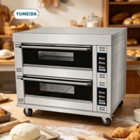 Horno Eléctrico de Doble Piso y Cuatro Bandejas de Alta Eficiencia con Distribución Uniforme del Calor para Restaurantes, Cafeterías, Pizzerías, Panaderías y Pastelerías