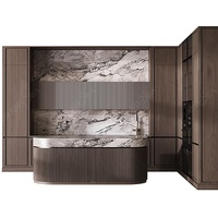 Meuble de cuisine modulaire suspendu, haut et étroit, style Shaker, en stratifié couleur bois durable, avec option personnalisée pour rangement sous évier