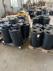 Chất lượng cao nhà phòng tập thể dục Trọng lượng nâng tấm cho nam giới miễn phí trọng lượng sức mạnh đào tạo cao su Barbell tấm - Product Image 4