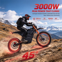 Factory Direct 48V 3000W E Dirt Bike Cheap for Adults Electric Off-Road Motorcycle 20Ah Battery 60km/h Dual Suspension CE