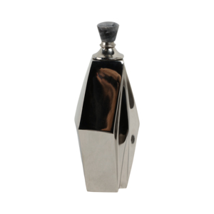 Vaso geometrico in metallo con tappo in pietra, decorazione moderna da tavolo per soggiorno, camera da letto, ufficio - Product Image 4