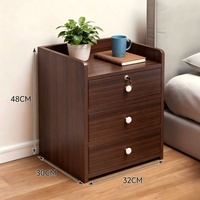 Table de chevet minimaliste moderne pour chambre à coucher, armoire de rangement compacte à 3 tiroirs, mini casier, meuble