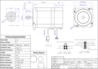 Moteur pas à pas hybride biphasé Nema 34 à boucle fermée Kaifull DC 24V 86mm 1.8° 5A 6.5Nm KST-86D64-EA-0006 avec encodeur absolu