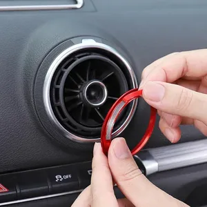 Copertura Anello Interno in Alluminio per Bocchetta Aria Condizionata Centrale Auto per <span class=keywords><strong>Audi</strong></span> A3 8V S3 2014-2019 <span class=keywords><strong>Q2</strong></span> 2017-2019 <span class=keywords><strong>Accessori</strong></span> Interni - Product Image 3