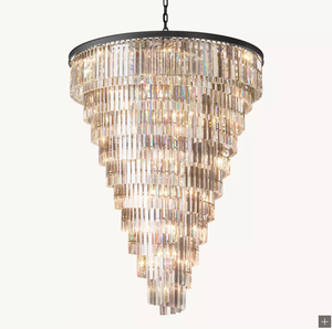 Lustres en cristal de luxe modernes, best-sellers américains, pour hall d'entrée, escalier, salle à manger, salon, <span class=keywords><strong>lustre</strong></span> en hélice 48 - Product Image 1