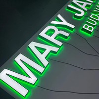Enseigne lumineuse LED personnalisée en acier inoxydable avec logo 3D pour entreprises, hôpitaux, parcs - Montage mural, couleurs personnalisées