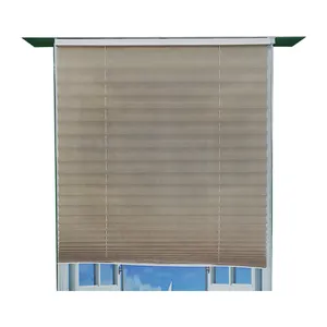 窓用透明低減温度コードレスカーテン粘着プリーツブラインド