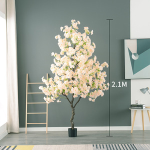 Árbol artificial japonés Sakura flor <span class=keywords><strong>de</strong></span> <span class=keywords><strong>cerezo</strong></span> árbol <span class=keywords><strong>de</strong></span> flores <span class=keywords><strong>de</strong></span> seda 1,2 m en bonsái para decoración <span class=keywords><strong>de</strong></span> boda interior y exterior 1,6 M - Product Image 3