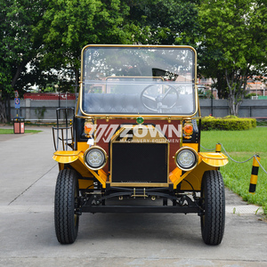 Golden Fittings Open Retro Electric Tour Vehicle For European Style Resort Group Sightseeing - Product Image 6