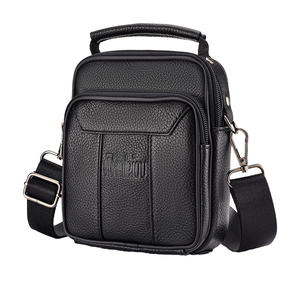 Large Capacity Men's Genuine <b>Leather</b> <b>Messenger</b> Shoulder <b>Bag</b> Travel Sacoche Homme - Product Image 4