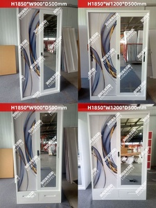 <span class=keywords><strong>Armadio</strong></span> <span class=keywords><strong>Guardaroba</strong></span> Semplice <span class=keywords><strong>in</strong></span> <span class=keywords><strong>Metallo</strong></span> e Acciaio per Ostello con Stampa, per Balcone, Casa, Camera da Letto, per Esterni e Interni, Design con Ante - Product Image 2