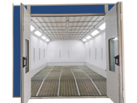 Grande cabine de peinture automobile en verre pour portes d'entrée, équipement de réparation automobile, cabine de pulvérisation pour la peinture et la réparation de carrosseries
