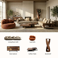 Ensemble de meubles de salon sur mesure Foshan, solution complète pour salon avec canapé, table basse, armoire et chaise