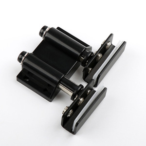 Jinnate Glass Door Hinge Stainless Steel Black U Shape Cabinet Hinge Surface Mount Modern Design Durable - Product Image 2