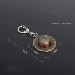 <span class=keywords><strong>Pirate</strong></span> roi Marine roi Animation périphérique Monchi D Luffy chapeau de paille or porte-clés pendentif décoration en métal - Product Image 5