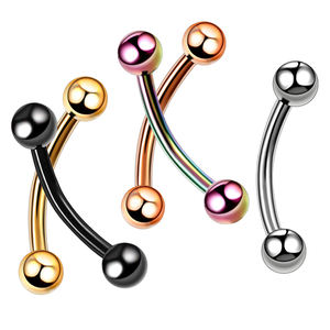 G23 titanio ceja plátano Piercings anillo 16G barra curva <span class=keywords><strong>labio</strong></span> anillos Snug Daith Helix Rook pendiente cartílago Tragus joyería - Product Image 2
